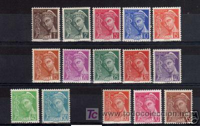 Sellos: FRANCIA YVERT 404-416A sin el 414B LUJO - Foto 1