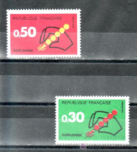 Sellos: francia 1719/20 sin charnela, codigo postal - Foto 1