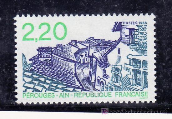 Sellos: francia 2550 sin charnela, turismo, vista de perouges - Foto 1