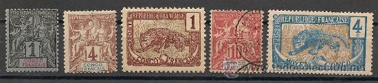 Sellos: Colonia francesa. Congo franc&eacute;s. - Foto 1