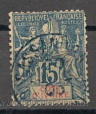 Timbres: costa de marfil, colonia francesa
