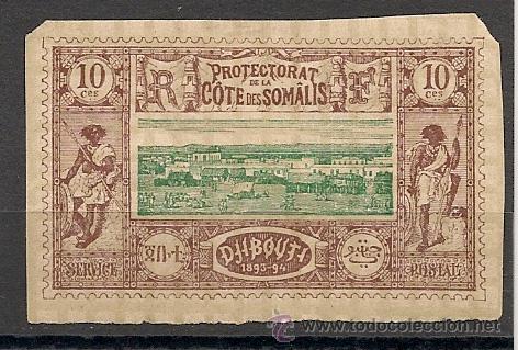 Timbres: costa de somalia, colonia francesa
