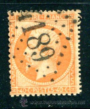 Sellos: Yvert 23 de Francia. Matasellado. - Foto 1