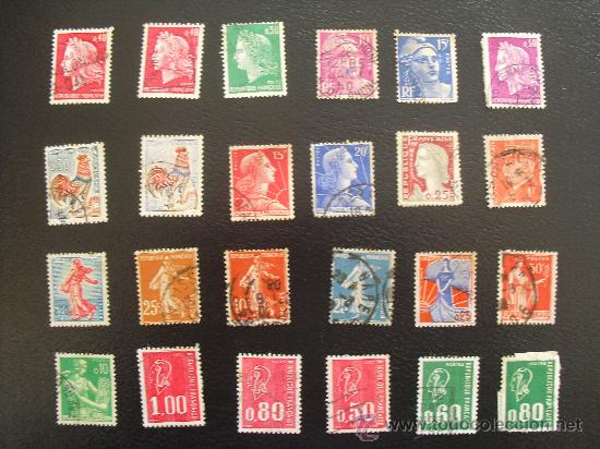 Sellos: 24 sellos de Francia. - Foto 1