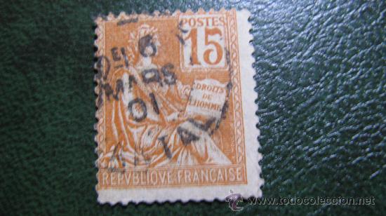 Sellos: 1900 francia, yvert 117 - Foto 1