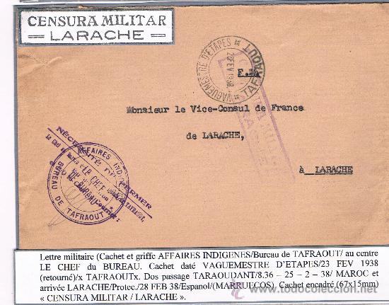 Sellos: Carta a Larache - Foto 1