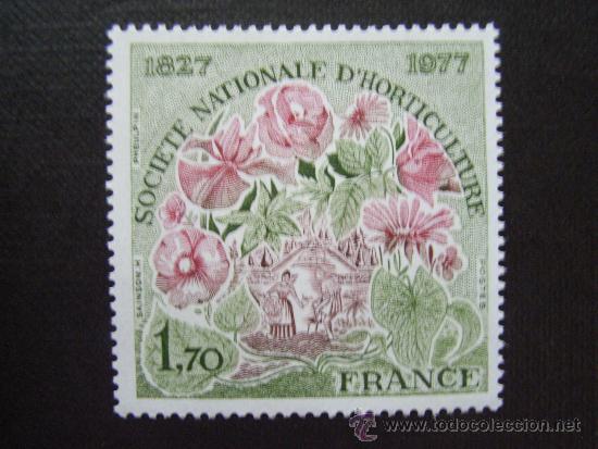 Francobolli: FRANCIA ,N&ordm; YVERT 1930***A&Ntilde;O 1977. 150 ANIV. SOCIEDAD NACIONAL DE HORTICULTURA