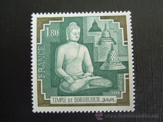 Sellos: FRANCIA ,N&ordm; YVERT 2036***A&Ntilde;O 1979. TEMPLO DE BOROBUDUR, EN JAVA - Foto 1