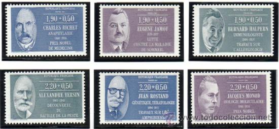 Briefmarken: FRANCIA.- CATALOGO YVERT N&ordm; 2454/59, SERIE COMPLETA EN NUEVO