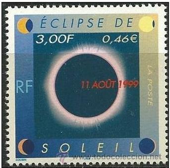 Sellos: FRANCIA 1999 - ECLIPSE DE SOL - YVERT N&ordm; 3261 - Foto 1