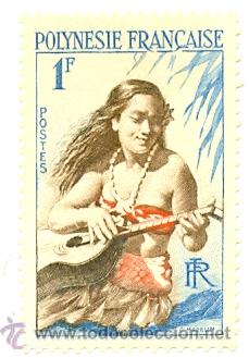 Sellos: 2polyf-3. Polynesia Francesa. Yvert n&ordm; 3. Mujer Nativa - Foto 1