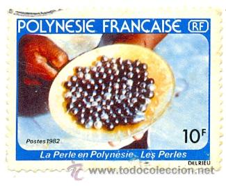 Sellos: 2polyf-179u. Polynesia Francesa. Yvert n&ordm; 179. Perlas - Foto 1