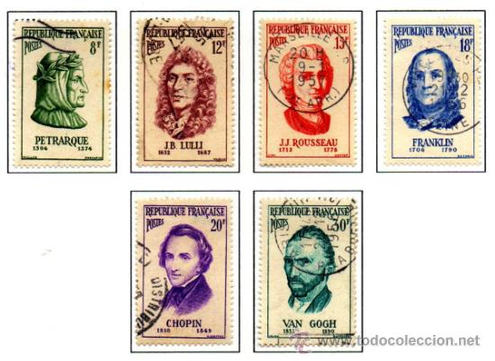Briefmarken: FRANCIA.- CAT&Aacute;LOGO YVERT N&ordm; 1082/87 EN USADO.