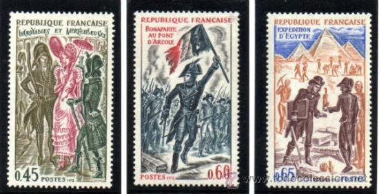 Briefmarken: FRANCIA.- YVERT N&ordm; 1729/31, EN NUEVOS SIN SE&Ntilde;AL DE FIJASELLOS. SERIE COMPLETA