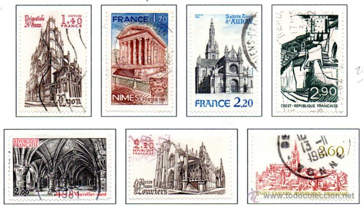 Briefmarken: FRANCIA.- YVERT N&ordm; 2132/34 Y 2160/63, SERIE COMPLETA EN USADO