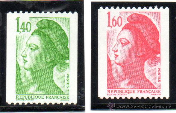 Briefmarken: FRANCIA.- YVERT N&ordm; 2191/92 EN NUEVO SIN SE&Ntilde;AL DE FIJASELLOS