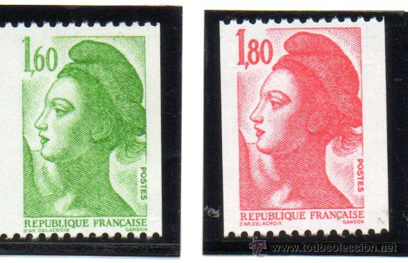 Briefmarken: FRANCIA.- YVERT N&ordm; 2222/23 EN NUEVO SIN SE&Ntilde;AL DE FIJASELLOS