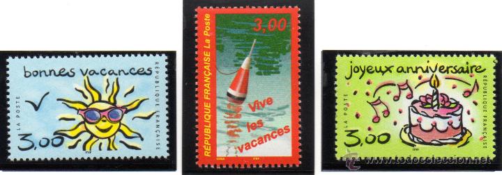 Stamps: FRANCIA.- SELLO YVERT N&ordm; 3241/43 EN NUEVO SIN SE&Ntilde;AL DE FIJASELLOS
