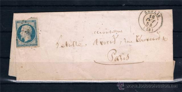 Sellos: 1854 FRANCIA (SENLIS A PARIS) - Foto 1
