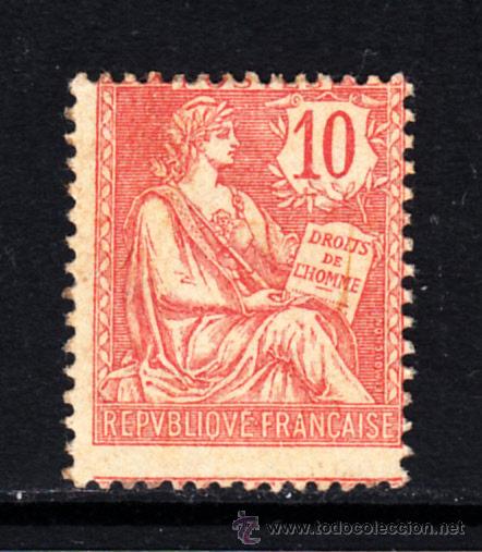 Sellos: FRANCIA 124** - A&Ntilde;O 1902 - MOUCHON - Foto 1