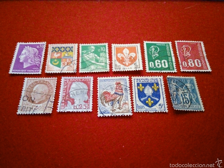 Sellos: FRANCIA 11 SELLOS DISTINTOS - Foto 1