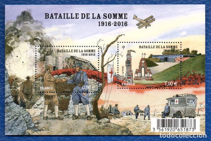 Sellos: FRANCIA - BATALLA DE LA SOMME - HB (2016) ** - Foto 1