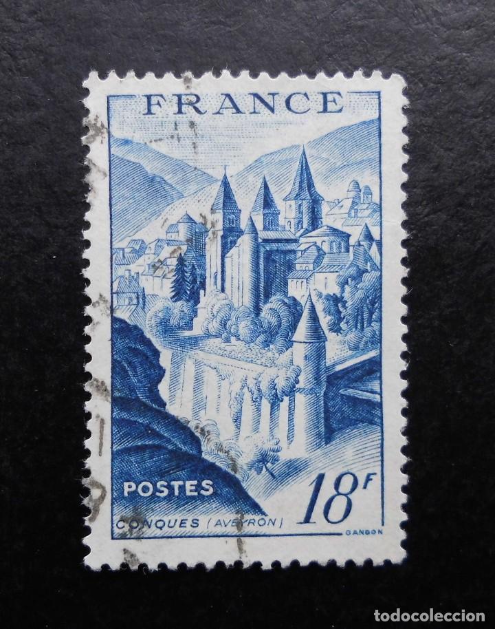 Sellos: FRANCIA 1948, ABAD&Iacute;A DE CONQUES - Foto 1