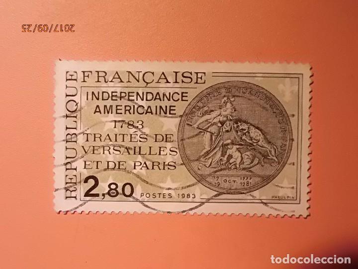 Sellos: FRANCIA 1983 - BICENTENARIO INDEPENDENCIA AMERICANA Y LOS TRATADOS DE VERSAILLES Y PAR&Iacute;S 1783.