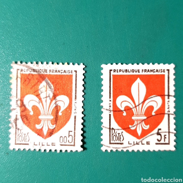 Sellos: 2 SELLOS REP. FRANCESA - LILLE - Foto 1