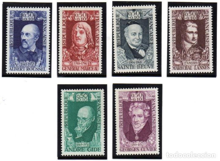 Sellos: FRANCIA.- CAT&Aacute;LOGO YVERT N&ordm; 1690/95, SERIE COMPLETA EN NUEVO