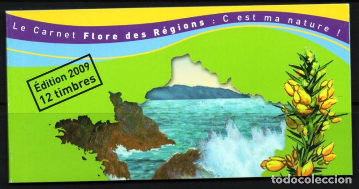 Sellos: FRANCIA.- CARNET DE FLORES DE LAS REGIONES, EN NUEVO