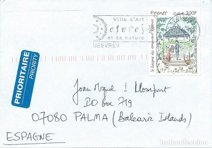 Timbres: 2001. SOBRE CIRCULADO. MATASELLOS/SLOGAN. DESVRES CIUDAD DE ARTE Y NATURALEZA. ART. NATURE.