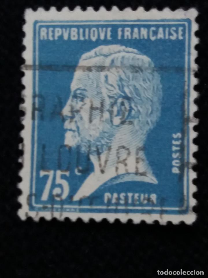 Sellos: sello poste republica frances, 75 cent, pasteur 1923. usado - Foto 1