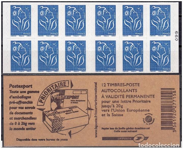 Carnet de 12 timbres-poste Marianne Lettre Verte 20 g