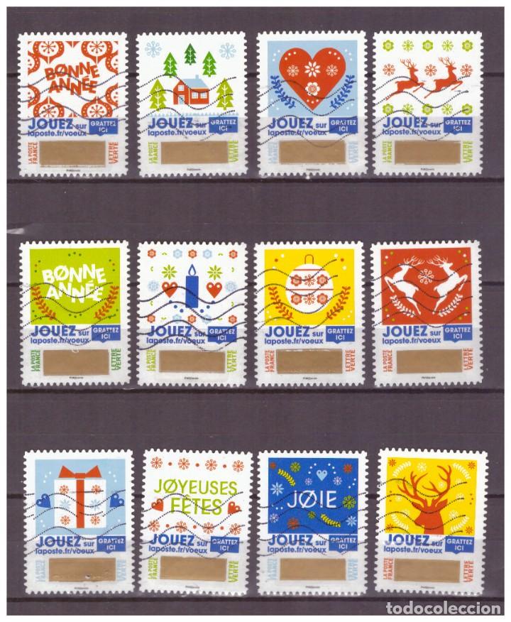 Selos: Serie Saludos Navide&ntilde;os de Francia sellos adhesivos 2018 art 1