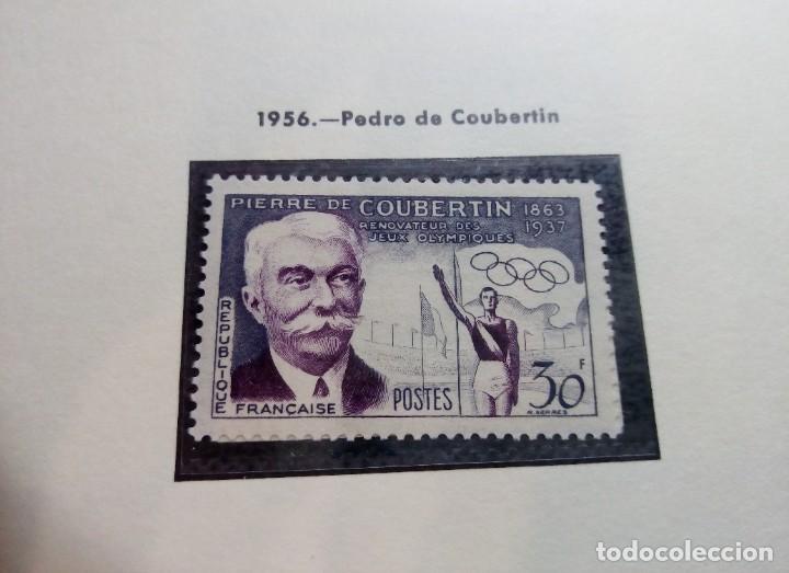 Sellos: FRANCIA 1956. PIERE DE COUBERTIN. - Foto 1