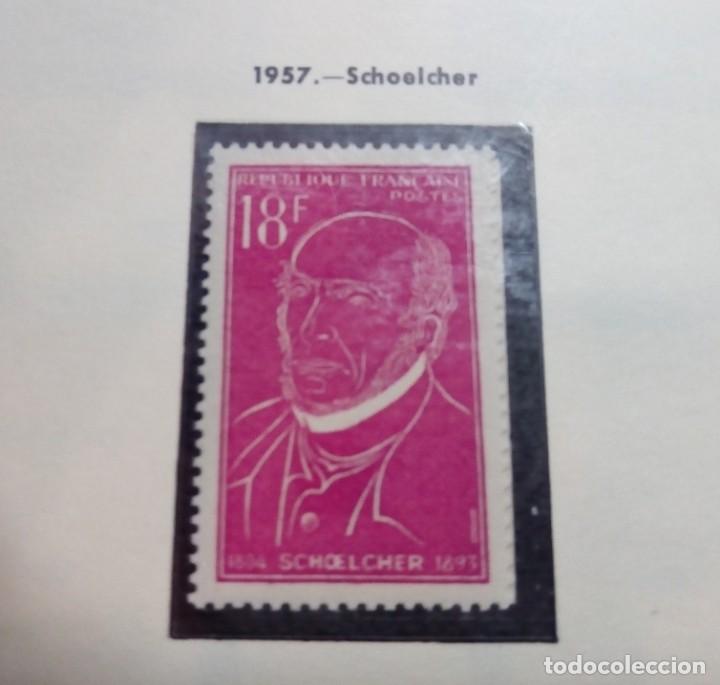 Sellos: FRANCIA 1957. SCHOELCHER. - Foto 1