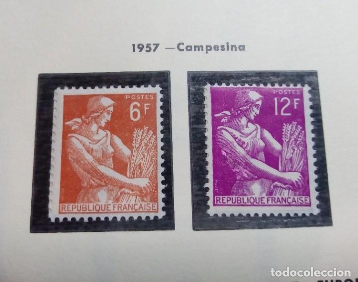 Sellos: FRANCIA 1957. CAMPESINA. - Foto 1