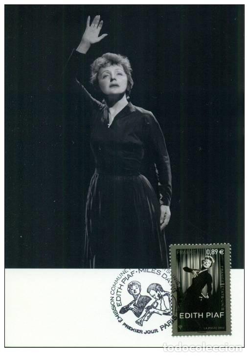 Sellos: France 2012 - Edith Piaf maximum card - Foto 1