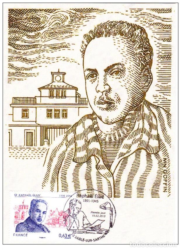 Sellos: France 2013 - Raphael Eliz&eacute; maximum card set - Foto 1