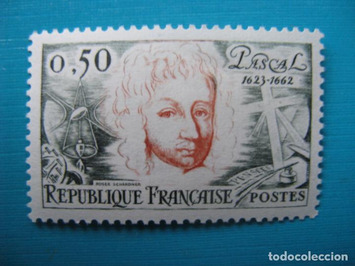 Sellos: +francia 1962, blaise pascal, Yvert 1344 - Foto 1