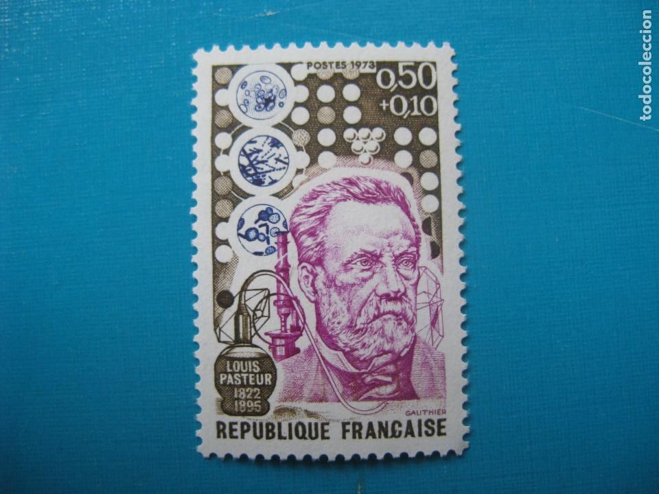 Sellos: +francia 1973, pasteur, Yvert 1768 - Foto 1