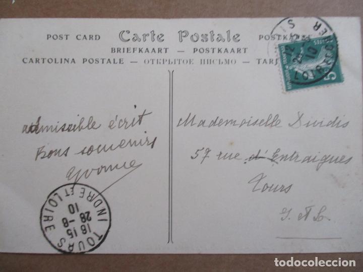 Sellos: POSTAL CASTILLO BLOIS CIRCULADA  1910 A TOURS  francia