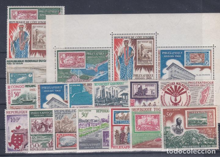 Briefmarken: FRANCIA.- CONJUNTO DE 16 SELLO Y HB CONMEMORATIVOS PHILERFRANCE DE COLONIAS NUEVA SIN CHARNELA.