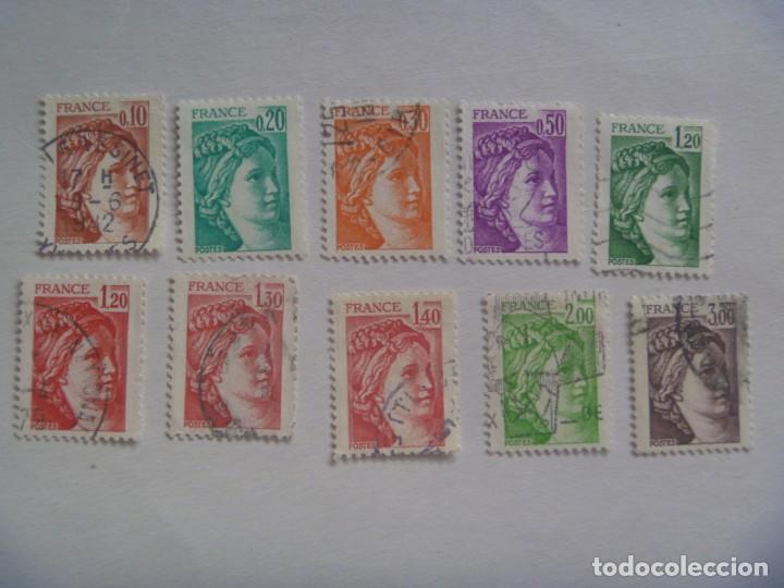 Sellos: OTE DE 10 SELLOS DE FRANCIA : BASICOS - Foto 1