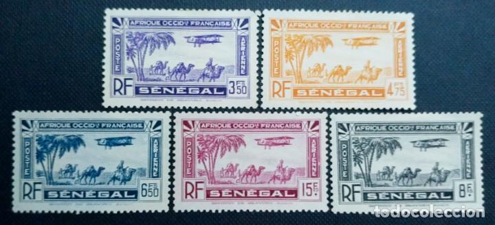 Timbres: SELLO POSTAL DE FRANCIA - SENEGAL 1935 Correo A&eacute;reo Caravana