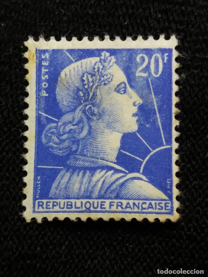 Sellos: FRANCIA, 20F, MARIANE, A&Ntilde;O 1955, - Foto 1