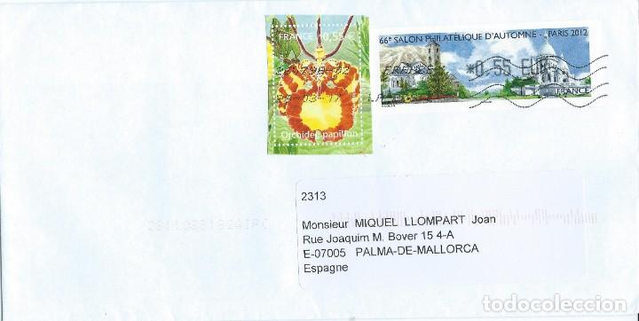Briefmarken: 2017. FRANCIA/FRANCE. SOBRE CIRCULADO. FLORA. MONUMENTOS. ETIQUETA VALOR VARIABLE.