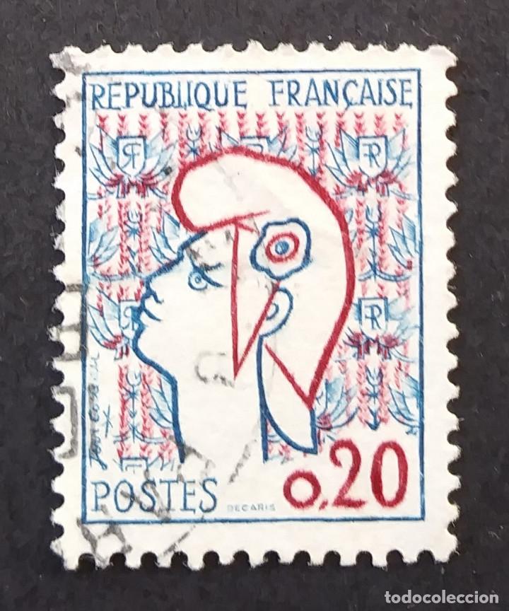 Sellos: 1961 Francia Marianne - Foto 1