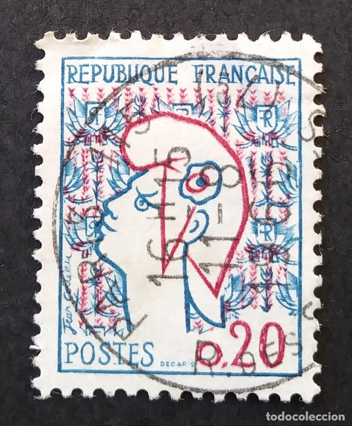 Sellos: 1961 Francia Marianne - Foto 1